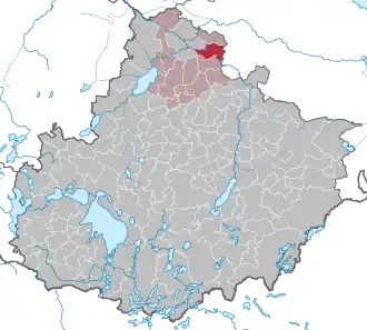 Kaart van Siedenbrünzow