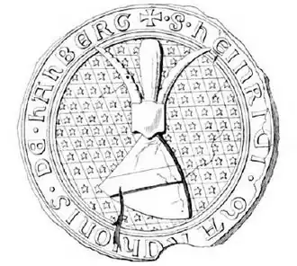 Het zegel van markgraaf Hendrik IV van Hachberg.