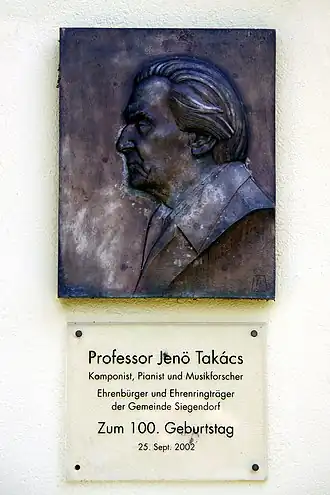 Jenő Takács-monument in Siegendorf