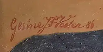 Signatuur van Gesine Vester (1886)