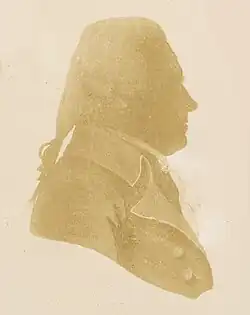 Portret van Theodoor Victor van Berckel, gemaakt met de silhouet techniek, eind 18de eeuw.