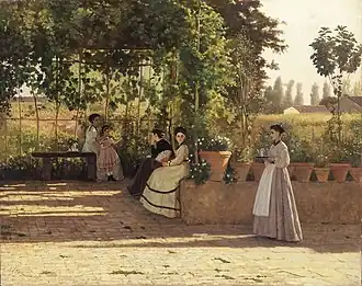 Na de lunch (De pergola), 1868