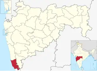 Locatie van Sindhudurg