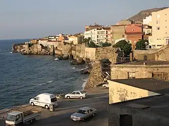 Noorder stadsmuren aan zee
