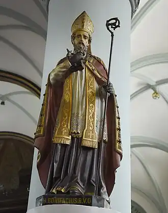 Bonifatius in de Sint-Bonifatiuskerk te Munte