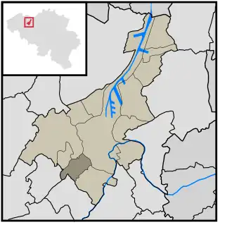 Kaart van Sint-Denijs-Westrem