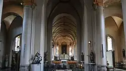 Foto vanaf het oude kerkschip