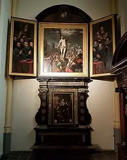 Epitaaf familie Meysz en drieluik St-Sebastiaan