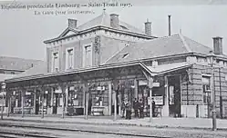 Perronzijde station Sint-Truiden in 1907