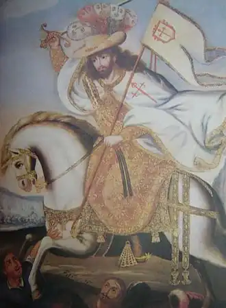 Zuid-Amerikaanse afbeelding van Jakobus als Morendoder