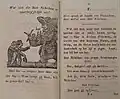 Sinterklaas als boeman, waartegen weerstand ontstond (uit De Beminnelijke Gerrit (1830) van Roelf Gerrit Rĳkens, waarin het angstbeeld wordt veroordeeld)