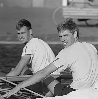 Sipke Castelein en Sjoerd Wartena (r) in 1963