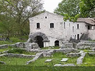 Panorama van de archeologische site van Saepinum.