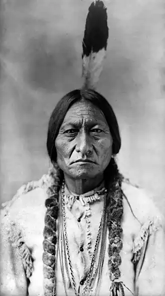 Portret van Sitting Bull door David Francis Barry, 1885.