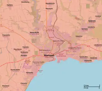 alt=Detailkaart ■&nbsp;Onder Oekraïense controle ■&nbsp;Onder Russische controle