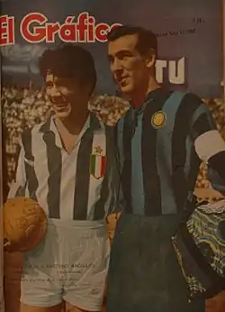 Omar Sívori (Juventus) en Antonio Angelillo (Internazionale), 1960
