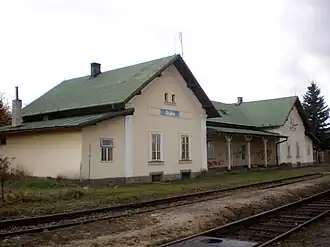 Spoorzijde van het station