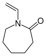 Structuurformule van N-vinylcaprolactam