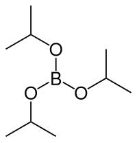 Structuurformule van tri-isopropylboraat