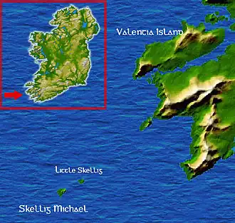 Kaart van Valentia Oilean Dairbhre