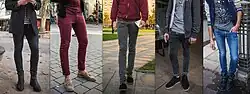 Mannen in verschillende soorten skinny jeans (2013)