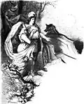 Skírnír dwingt Gerd om hem te volgen, 1882