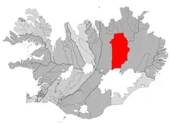 Ligging van Skútustaðir