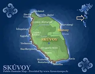 Kaart van Skúvoy