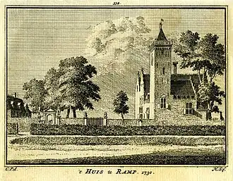 Tekening door Cornelis Pronk (1730)