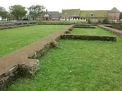 Uitzicht op de ruïne