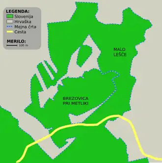 Kaart van Malo Lešče