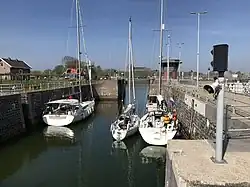 De kleine sluis richting Veerse Meer