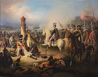 Prins Poniatowski en zijn generale staf.