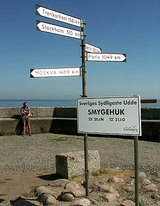 Afstand van Smygehuk naar allerlei andere plaatsen