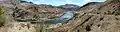 Snake in Hells Canyon met de Oxbow-stuwdam in de achtergrond.