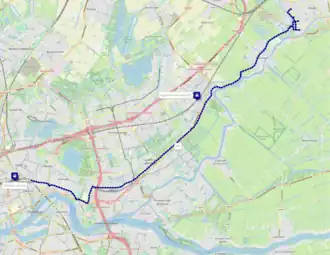 Voorgesteld tracé (niet definitief)