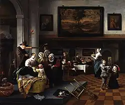 Soo de Oude songen, soo pypen de jongen - Jan Steen