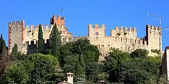 Castello Scaligero in Soave, Noord-Italië
