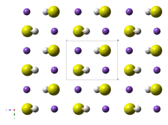 Kristalstructuur van natriumwaterstofsulfide