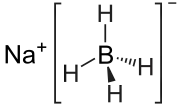 Structuurformule van natriumboorhydride