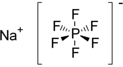 Structuurformule van natriumhexafluorfosfaat