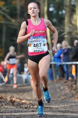 Sofie Van Accom in actie tijdens de Warandeloop 2014