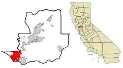 Ligging van Vallejo in Solano County en Californië