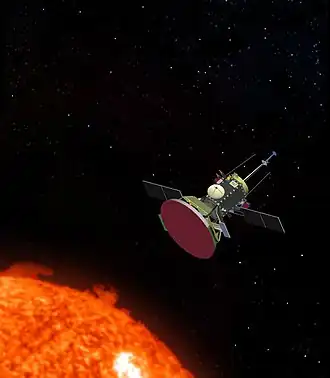 Computerillustratie van de Parker Solar Probe