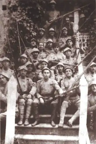 Soldaten van de Democratische Republiek Azerbeidzjan in 1919