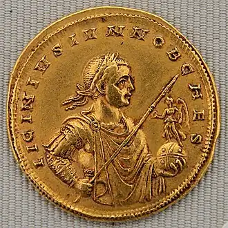 Gouden munt van Licinius II
