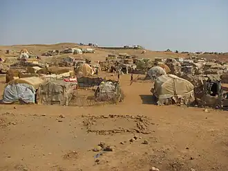 Een Somalisch vluchtelingenkamp in Eritrea in oktober 2011.