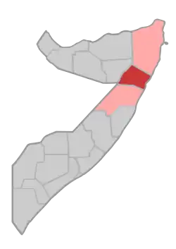 Nugaal binnen Puntland, Somalië