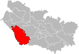 Locatie van het kanton