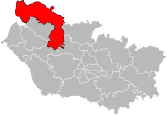 Locatie van het kanton